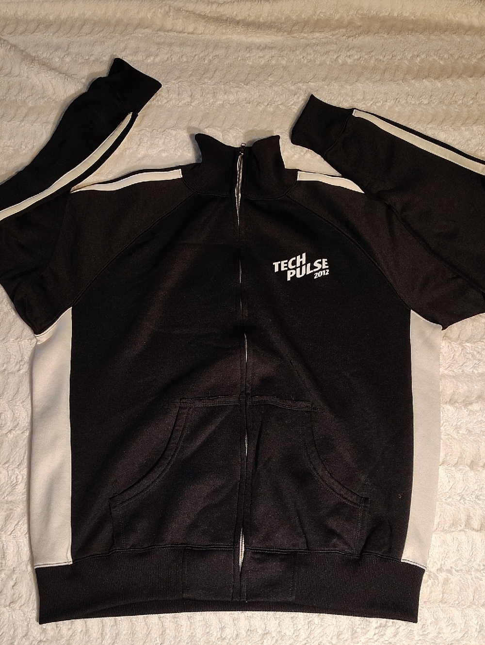 J. America Black Pullover with Yellow Logo Trim